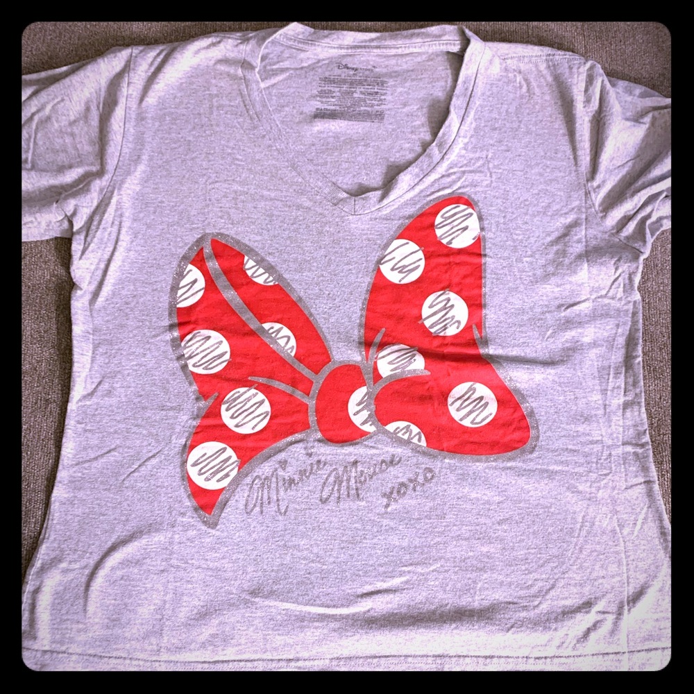 Disney store Minnie Bow Shirt